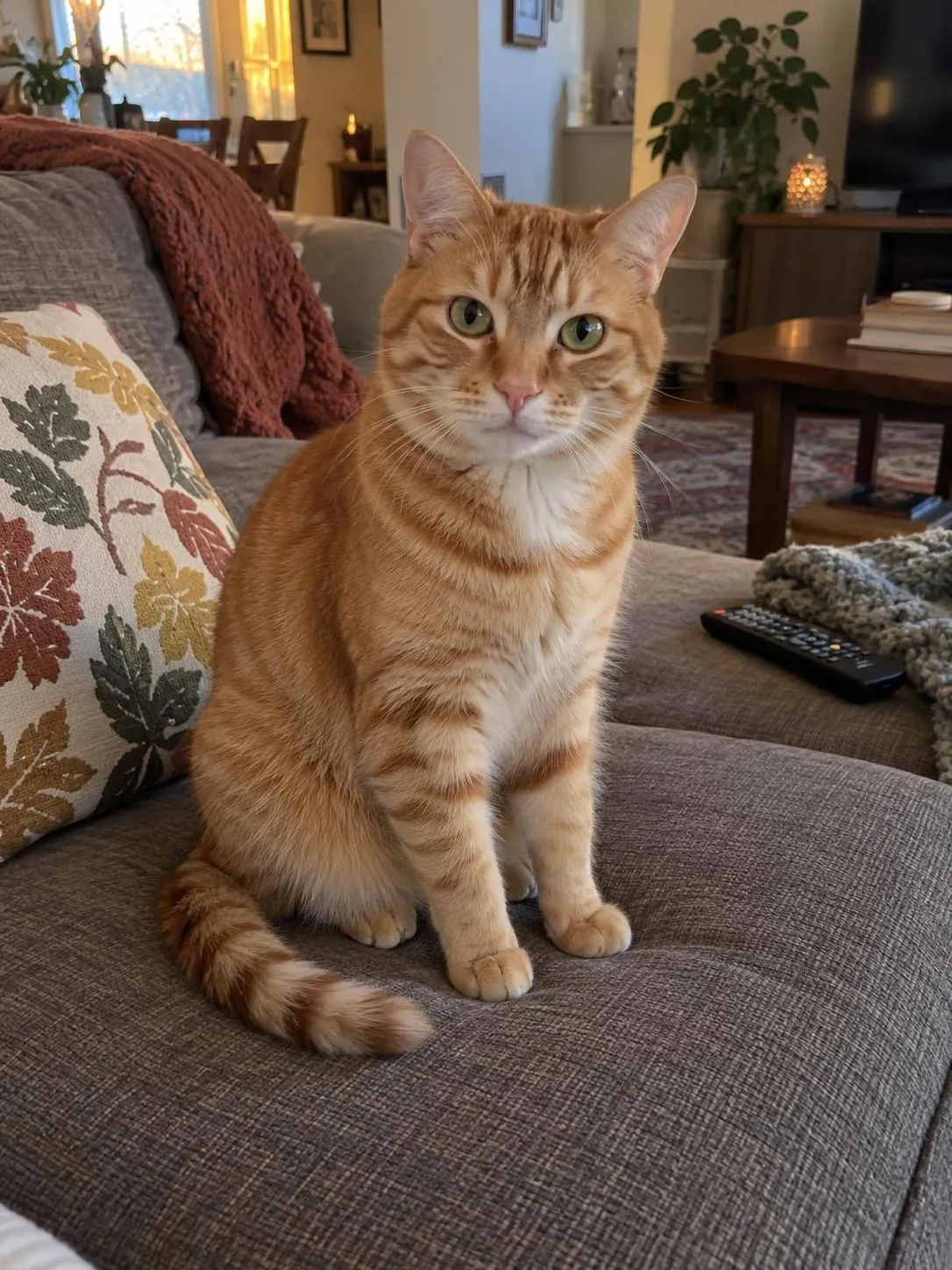 Synthetic ginger tabby phone-style sample pet photo